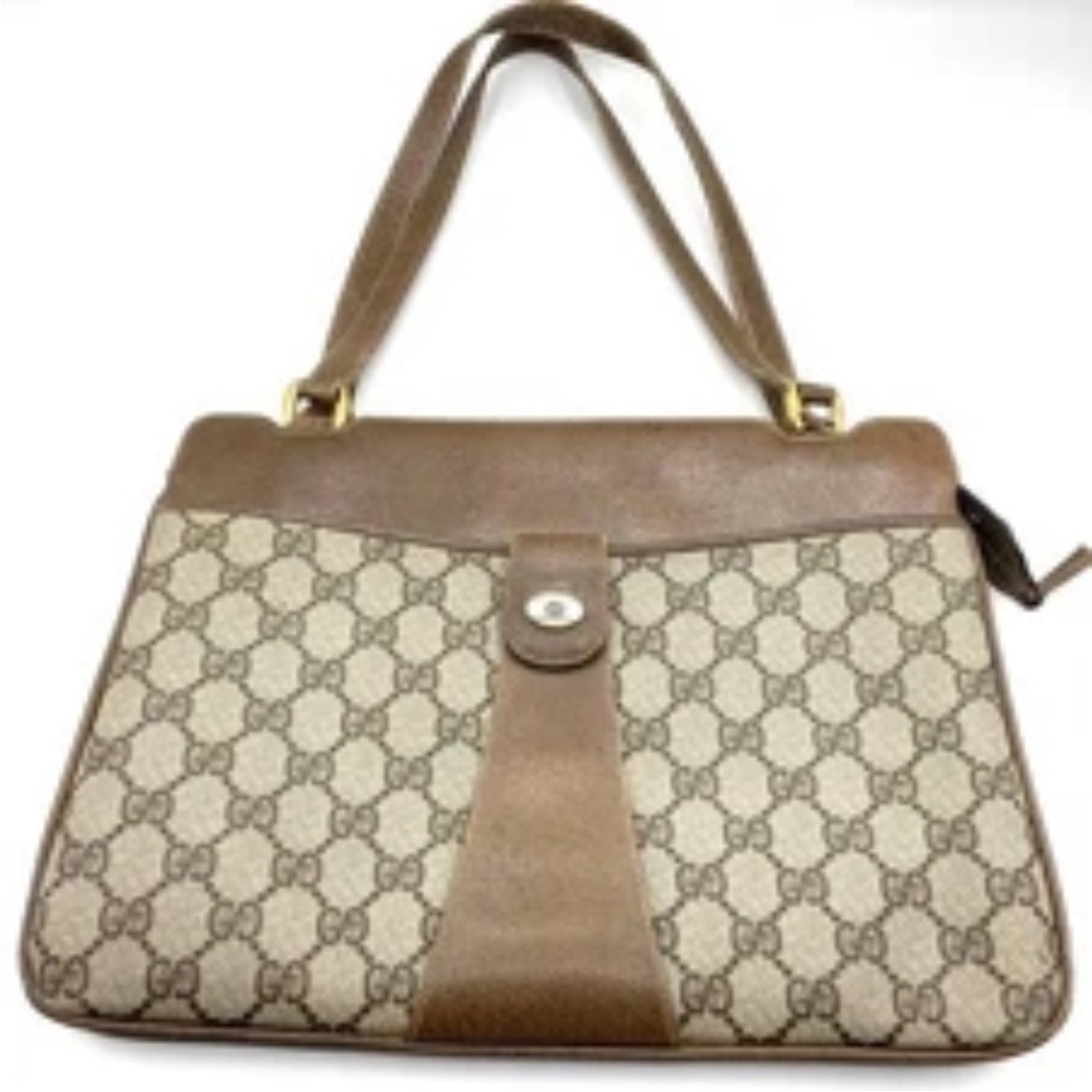 Gucci Beige and Brown Shoulder Bag